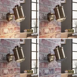 Lindby Ebbi vægspot i antik messing, kan dæmpes