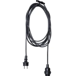 STAR TRADING Elektroniske Materialer>E27-fatning med Ute-kabel, 2,5 m, sort
