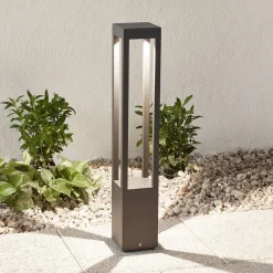 FARO BARCELONA Effektiv Agra LED-gadelygte i mørkegrå