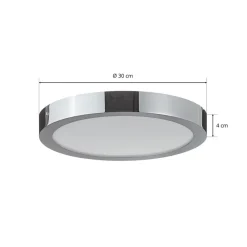 EGLO connect Fueva-C loftlampe rund 30 cm krom