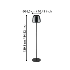 EGLO connect LED-gulvlampe Alfero-Z, RGB, CCT, sort