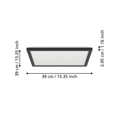 LED-loftlampe Rovito-Z, sort, 39 x 39 cm^EGLO connect New
