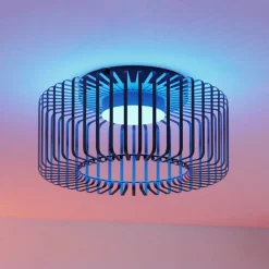 EGLO connect LED-loftlampe Ginestrone-Z, sort, aluminium