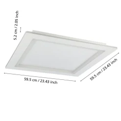 EGLO connect LED-loftlampe Padrogiano-Z 1 lyskilde, 60 x 60 cm