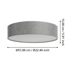 Romao-Z LED-loftlampe, Ø57cm, grå^EGLO connect Discount