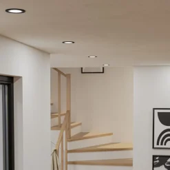 EGLO connect Indbygningsspots>Smart LED-lampe Carosso-Z, Ø 9 cm, sort