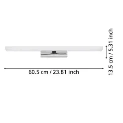 EGLO connect Væg- Og Spejllamper>Smart LED-spejllampe Tabiano-Z, 60,5 cm, krom