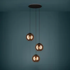 EGLO Hængelampe Cordoba, 3 lyskilder, rund, kobber^Stars of Light Sale