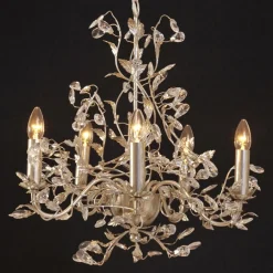 Holländer Lysekroner>Eksklusiv Buono lysekrone i sølv med fem lys