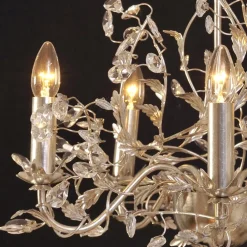 Holländer Lysekroner>Eksklusiv Buono lysekrone i sølv med fem lys