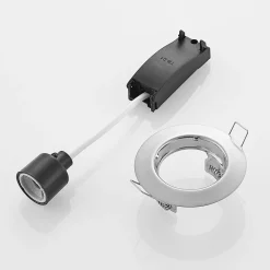 Dakarra indbygnings-downlight, 10, GU10 nikkel^ELC