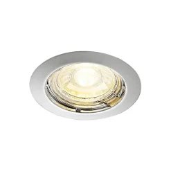 Dakarra indbygnings-downlight, 10, GU10 nikkel^ELC