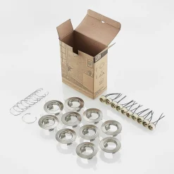 Dakarra indbygnings-downlight, 10, GU10 nikkel^ELC