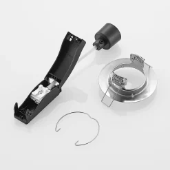 Dakarra indbygnings-downlight, 10, GU10 nikkel^ELC