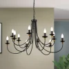 ORION Elegant GARDA lysekrone herregårdsstil og tolv lys