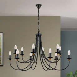 ORION Elegant GARDA lysekrone herregårdsstil og tolv lys