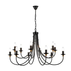ORION Elegant GARDA lysekrone herregårdsstil og tolv lys