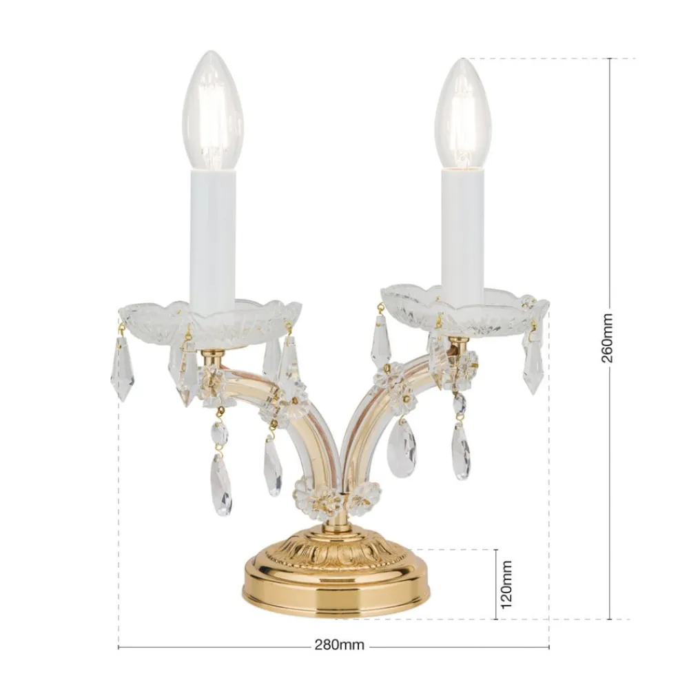 ORION Elegant TJURA bordlampe med krystaller