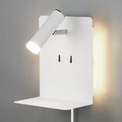 Trio Lighting Væglamper|Væglamper>Element LED-væglampe med hylde, mat hvid