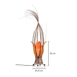 Woru Elena bordlampe med stofskærm, orange