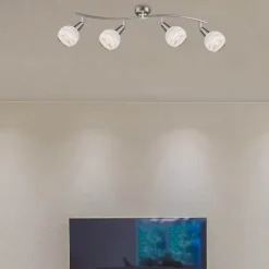 Globo Elliott loftspot, mat nikkel, længde 70 cm, metal