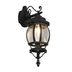 Trio Lighting Terrassebelysning|Væglamper>Elvo udendørs væglampe, bundfatning, mat sort