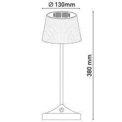 Näve Emmi LED-bordlampe, solcelle, CCT, opladelig, grøn