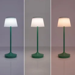 Näve Emmi LED-bordlampe, solcelle, CCT, opladelig, grøn