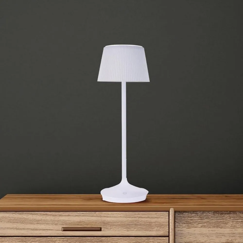 Näve Solcellelamper>Emmi LED-bordlampe, solcelle, CCT, opladelig, hvid