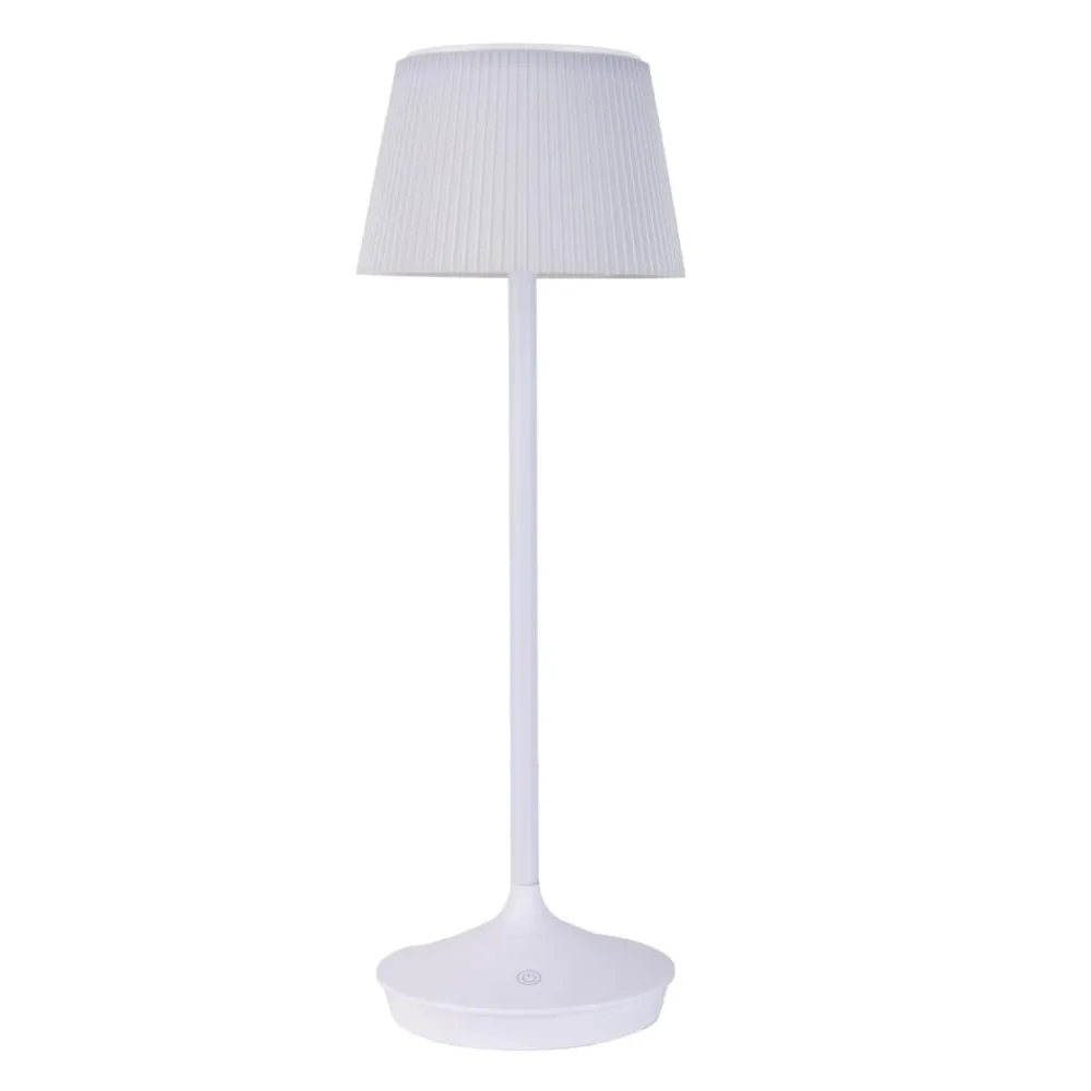 Näve Solcellelamper>Emmi LED-bordlampe, solcelle, CCT, opladelig, hvid