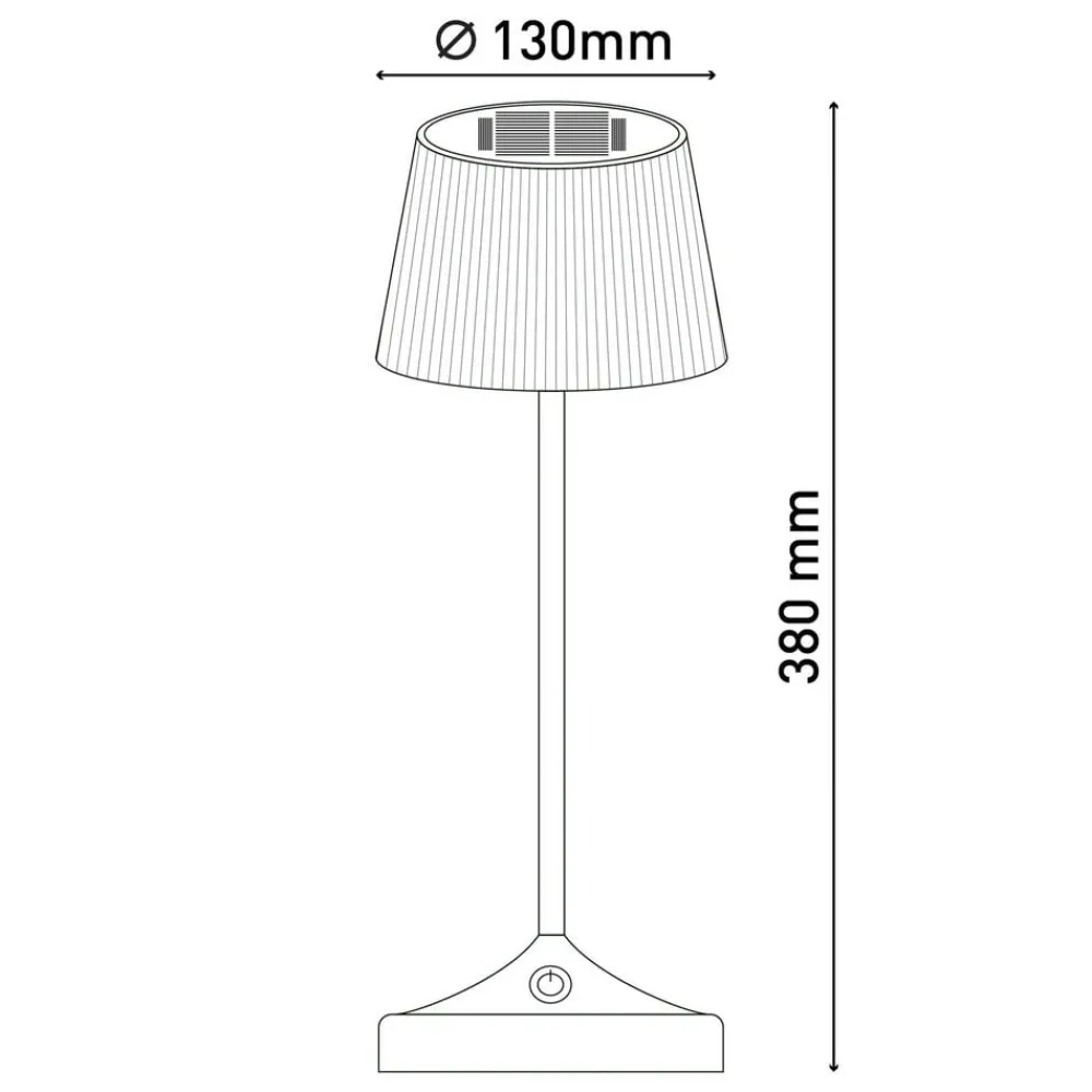 Näve Solcellelamper>Emmi LED-bordlampe, solcelle, CCT, opladelig, hvid