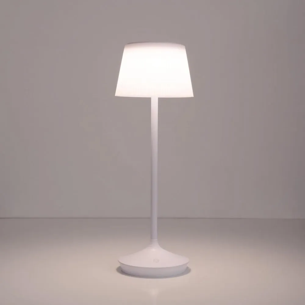 Näve Solcellelamper>Emmi LED-bordlampe, solcelle, CCT, opladelig, hvid