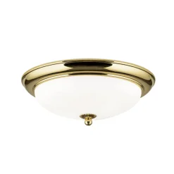 Empire loftlampe, Ø 35,5 cm, guld, matteret opalglas^ORION Clearance