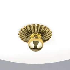 Empire loftlampe, Ø 35,5 cm, guld, matteret opalglas^ORION Clearance