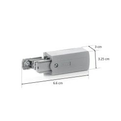 Endetilslutning højre til Noa strømskinne, grå^GLOBAL Clearance