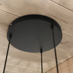 Envostar Clay hængelampe birkeplywood 3 lyskilder rund