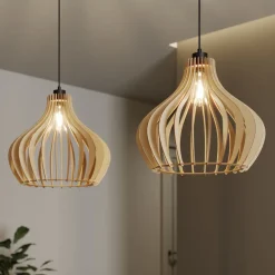 Envostar Bæredygtige Lamper>Faje pendel, birkekrydsfiner, 2fl