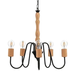 Envostar Joiy lysekrone, 5 lyskilder, sort