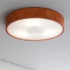 Envostar Kerio loftlampe, Ø47cm, rustik fyrretræ