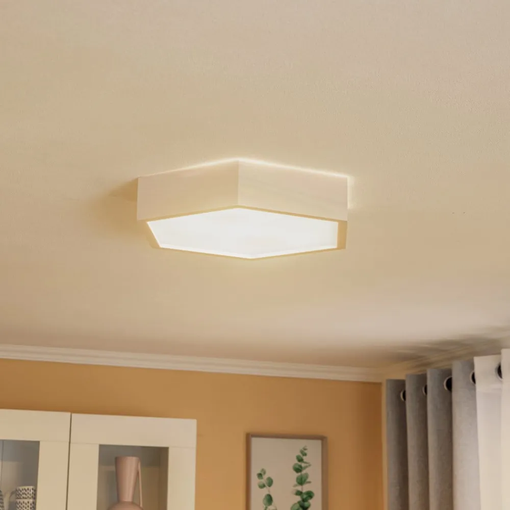 loftlampe Hagen, hvid fyrretræ^Envostar Hot