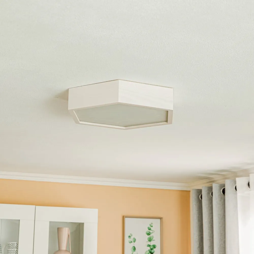 loftlampe Hagen, hvid fyrretræ^Envostar Hot