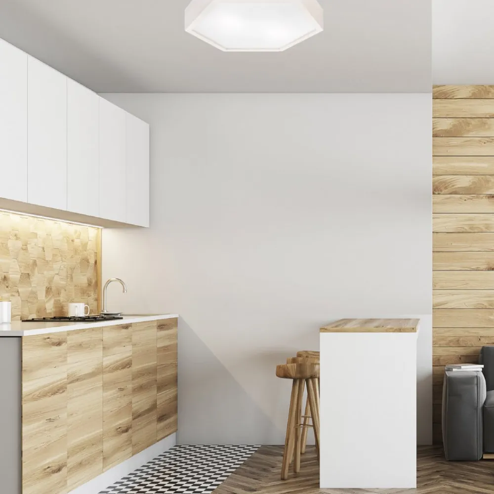 loftlampe Hagen, hvid fyrretræ^Envostar Hot