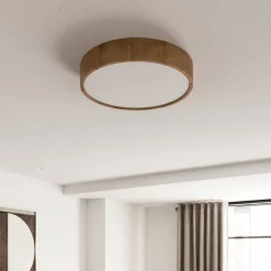 loftlampe Kerio, Ø 47 cm, naturligt egetræ^Envostar Sale