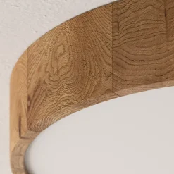 loftlampe Kerio, Ø 47 cm, naturligt egetræ^Envostar Sale