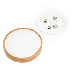 loftlampe Kerio, Ø 47 cm, naturligt egetræ^Envostar Sale