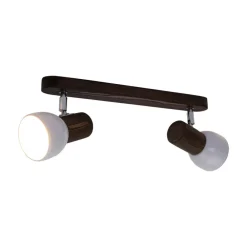 Nale loftspot 2fl. fyrretræ valnød^Envostar Outlet