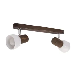 Nale loftspot 2fl. fyrretræ valnød^Envostar Outlet