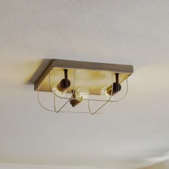 Envostar Bæredygtige Lamper>Neptuna loftslampe, firkantet, 3-lys.