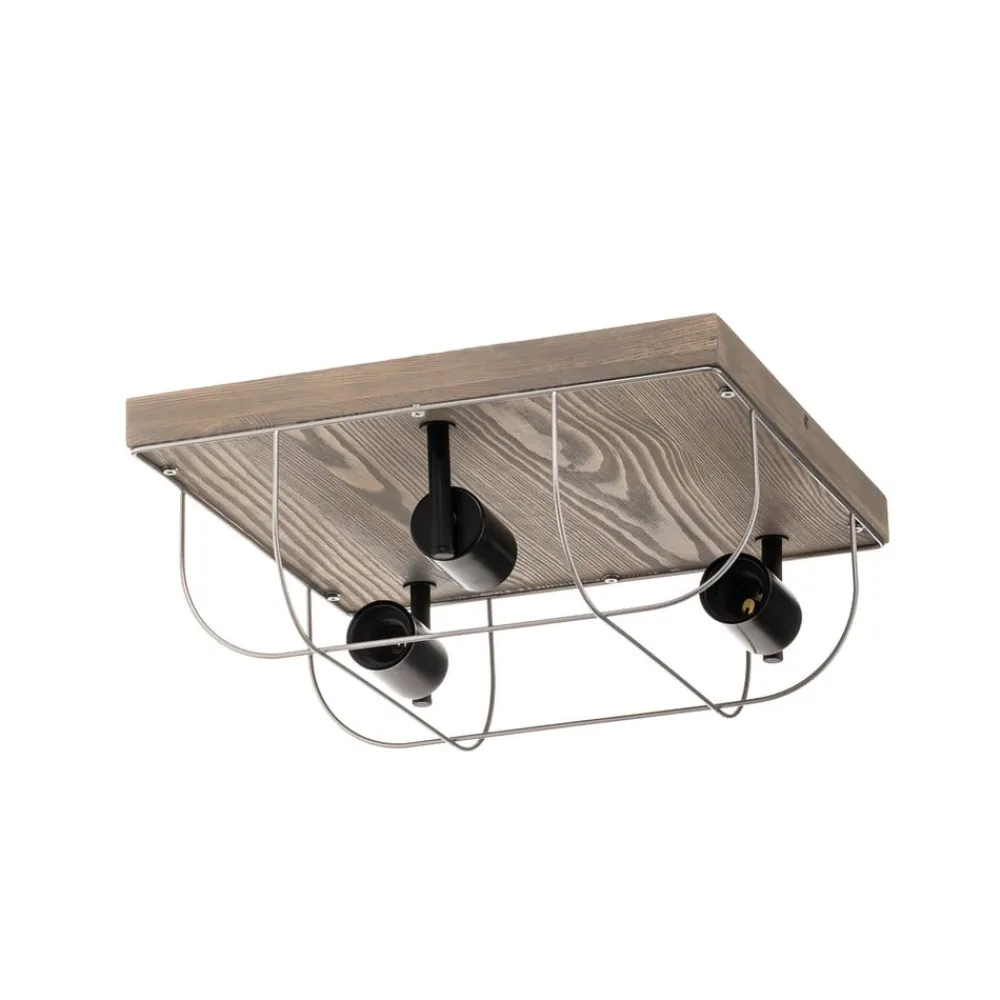 Envostar Bæredygtige Lamper>Neptuna loftslampe, firkantet, 3-lys.