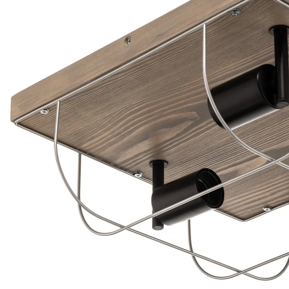 Envostar Bæredygtige Lamper>Neptuna loftslampe, firkantet, 3-lys.